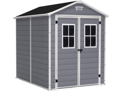 Abri jardin résine "Premium 86 DD"  4,40m²  186 x 237 x 227 cm GrisBlanc