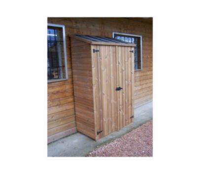 Abri mural bois multi-usages 0.64 m² avec 3 étagères Habrita THE1206.01