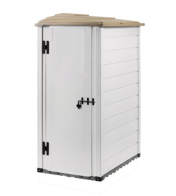 Abri mural résine 1,16 m2 beige/marron Habrita EVO 100.1 REVERSO