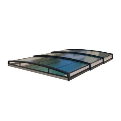 Abri piscine coulissant MONTEO 3 voûtes - 6,30 x 3,70 m