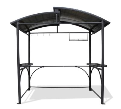 Abri pour barbecue 240 x150cm en aluminium anthracite - DCB Garden