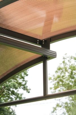 Abri pour barbecue 240 x150cm en aluminium anthracite - DCB Garden