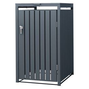 Abri pour poubelles anthracite cache-poubelle boîte de rangement 240 L 68x80 cm