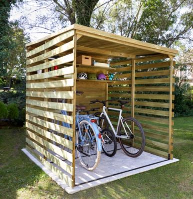 Velo Garage Range Velo Palette Bois Abri Range Vélos Places En