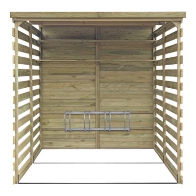 Abri Range Vélos 4 places en bois traité autoclave Klikstrom Losino