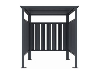 Abri à vélo multifonction en acier galvanisé gris anthracite - 3,65 m² - COPERNO
