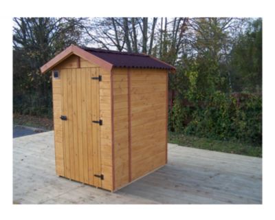 Abri wc en panneaux 1.35 m² bois naturel Habrita ED1414WC