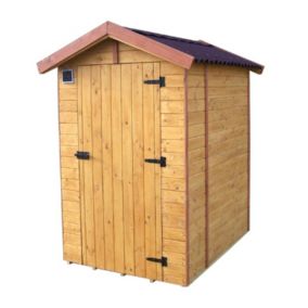 Abri wc en panneaux 1.35 m² bois naturel Habrita ED1414WC