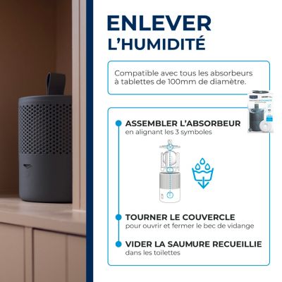 Absorbeur d'humidité Absodry duo family + 1 tablette absorbante anti-odeur Starwax