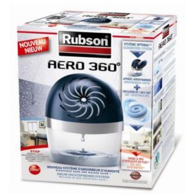 Absorbeur d'humidité avec 1 recharge Rubson Aero 360° pour surface de 20 m²