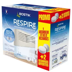 Absorbeur d'humidité Bostik 2 tablettes inclus + 2 recharges offertes