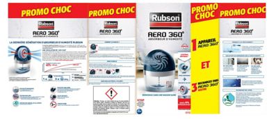 4 Recharges Absorbeur d'Humidité Aero 360° - RUBSON - Mr.Bricolage