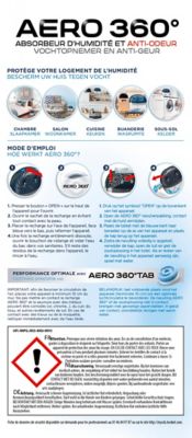 Rubson AERO 360° Absorbeur d'humidité pour pièces de 40 m²déshumidificateur  d'air anti odeurs anti moisissureinclus 2 recharg [247] - Cdiscount  Bricolage