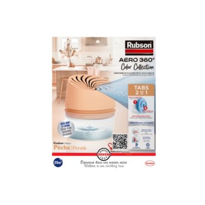 Absorbeur d'humitidé anti-odeur Aéro 360 20m2 coloris pêche Rubson