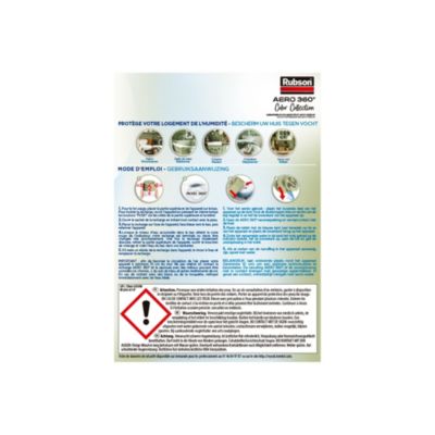 Absorbeur d'humitidé anti-odeur Aéro 360 20m2 coloris pêche Rubson