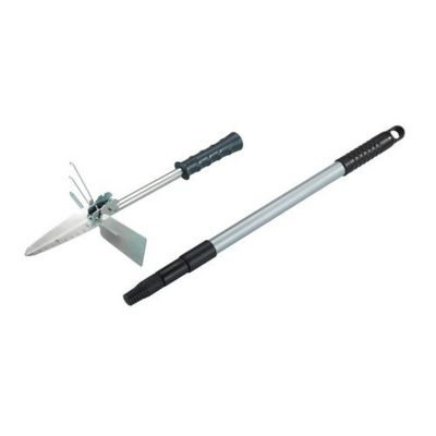 Accessoire jardinage multifonctionnel avec manche télescopique Gris foncé, L. 145 x l. 1.85 x H. 1.85 cm
