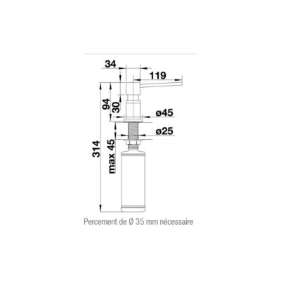 ACCESSOIRE ROBINET BLANCO 525809
