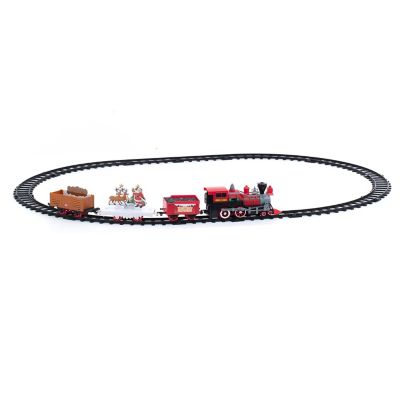 Train électrique pour Sapin de Noël Coffret 23 Pièces Lumineux , Sonore et  Animé - Villages lumineux - Décomania