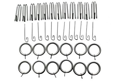 Accessoires de fixation à rideaux GoodHome Athenes argent