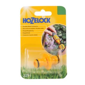 Accoupleur double male Hozelock en plastique