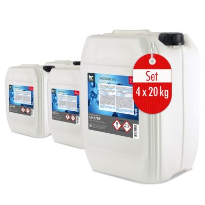 Acide Chlorhydrique 29-32%, Bidon De 4 x 20 Kg, Nettoyage, Décapage, Traitement Métallurgique
