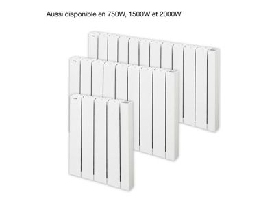 ACOVA Radiateur électrique connecté à inertie fluide 1000 W Alcantara