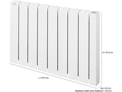 ACOVA Radiateur électrique connecté à inertie fluide 1500 W Alcantara