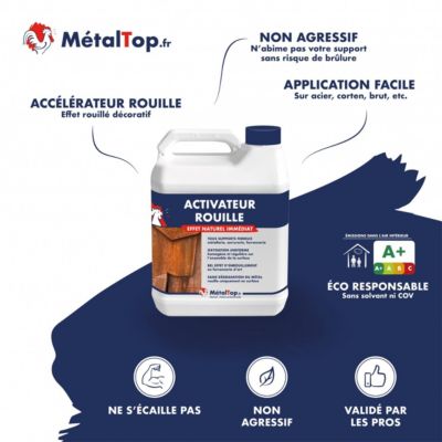 Activateur Rouille - Metaltop - Incolore - Pot 5L