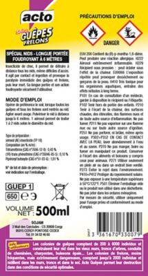 Acto spécial guêpes-frelons, aérosol 500 ml