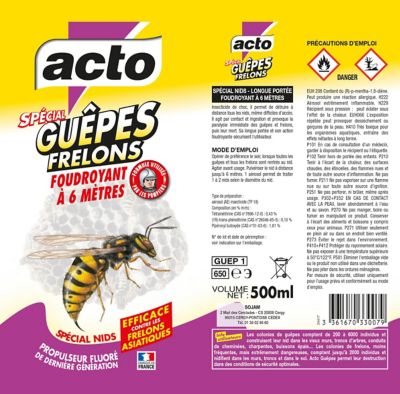 Acto spécial guêpes-frelons, aérosol 500 ml