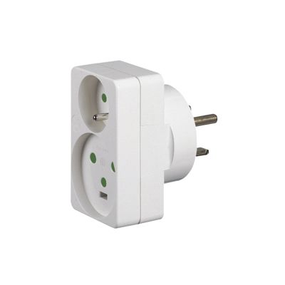 Adaptateur 2P+T fiche 16A + fiche 20A vers socle 32A Legrand