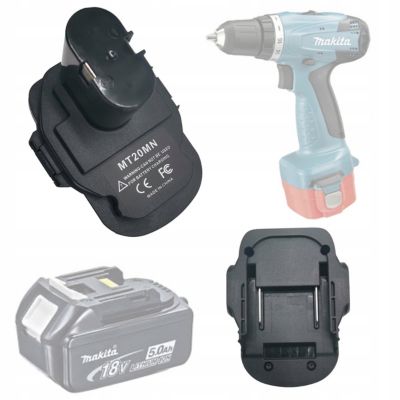 Adaptateur Batterie 18V MT20MN - Pour Outils Makita NiCd/NiMh, Compatible Li-Ion BL1850 BL1830, Montage Facile
