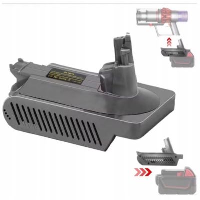 Adaptateur Batterie 18V - Pour Milwaukee 4Ah+, Compatible avec Aspirateur Dyson V10, ABS Résistant, Haute Qualité