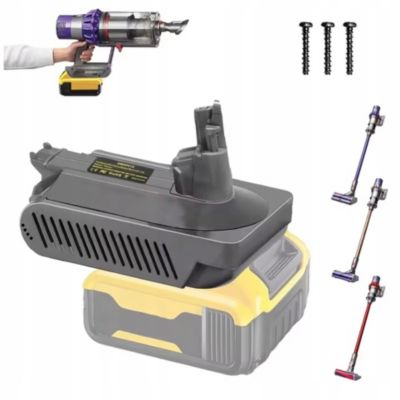 Adaptateur Batterie Dewalt 18V/20V/60V - Compatible avec Aspirateur Dyson V10, ABS Résistant, Modèles Cyclone/Animal