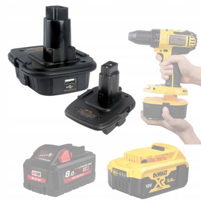 Adaptateur Batterie DM18D - 18V/20V Li-Ion, Compatible Outils Dewalt Ancien Type, Pour Batteries Dewalt/Milwaukee