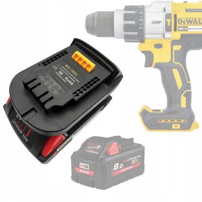 Adaptateur Batterie DW18ML - Pour Milwaukee 18V vers Outils Dewalt 18V, Solide, Montage Facile, Haute Compatibilité