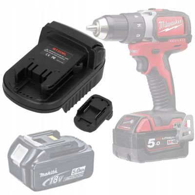 Adaptateur Batterie MT20ML - Makita 18V vers Milwaukee 18V, Compatible LXT BL1850, Outils Sans Fil