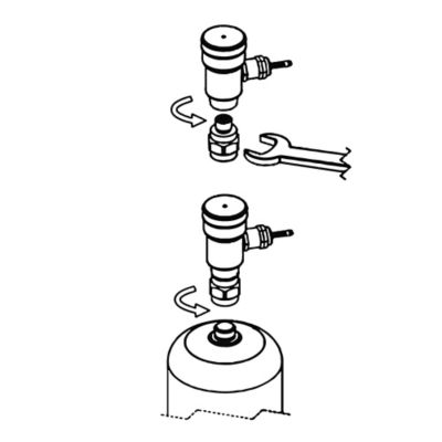 Adaptateur bouteille d'oxygène jetable raccord M12x100