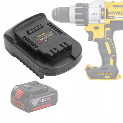 Adaptateur de Batterie de Remplacement - Compatible avec Dewalt 18 V, Bosch 18 V vers Dewalt DW18ML, Construction Solide