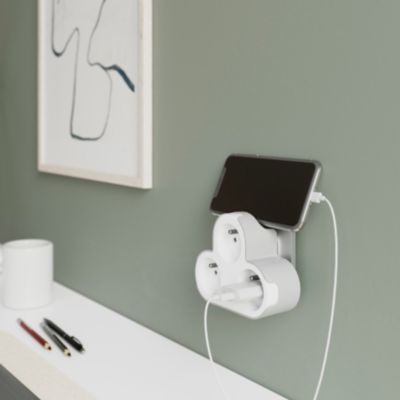 Adaptateur triplite + 2 USB Jacobsen blanche 16A