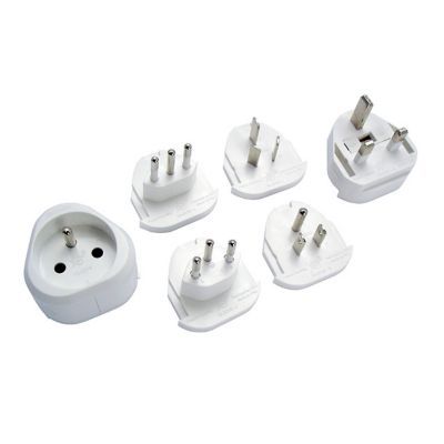 Adaptateur universel 16 A 230 V 3680 W Mâle / Femelle coloris blanc