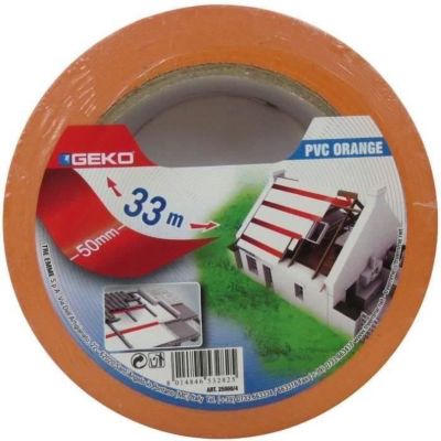 Adhésif PVC - GEKO - 75 mm x 33 m - Orange - Brillant - Multi-usages ...