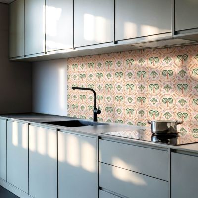 Adhésif Vinyle Carreaux Wallfluent 20x20 cm Motifs Végétaux Tropicaux 20 pièces
