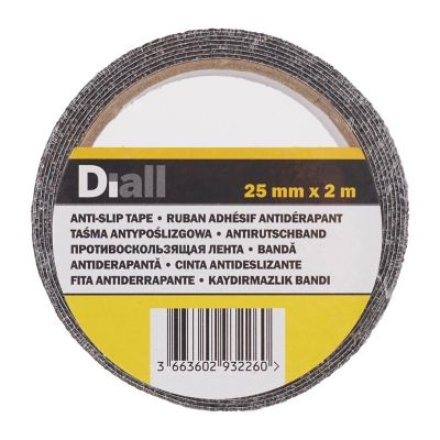 Adhésif antidérapant Diall noir, 2 m x 25 mm