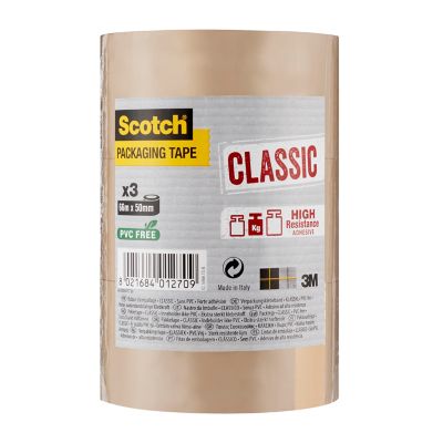 Ruban adhésif d'emballage Scotch 371 - 48 microns - polypropylene chocolat  - 50 x 66m pas cher