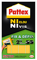 Adhésif de fixation Pattex ni clou ni vis, 10 pastilles - 2 x 4 cm