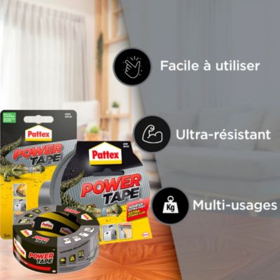Adhésif de réparation Pattex Power tape gris 25m