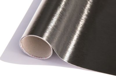 Rouleau adhésif décoratif effet métallique, platino argent, 67.5