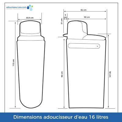 Adoucisseur D'eau Bi Bloc 16L Fleck 5600 Sxt Complet Avec Accessoires