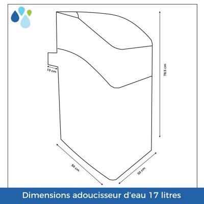 Adoucisseur D'eau Sans électricité Kube 17l - 2 à 4 Personnes Vanne Volumétrique Mécanique